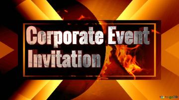 Corporate Event Invitation  Dynamic Abstract Fire and Gold Background for Creative Designs