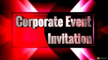 Corporate Event Invitation  Dynamic Abstract Red and Black Geometric Composition