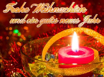 Frohe Weihnachten Und Ein Gutes Neues Jahr   Holiday Candle