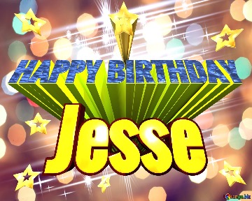 Happy Birthday Jesse          Elegant Shiny White Bright Background Fog Bokeh