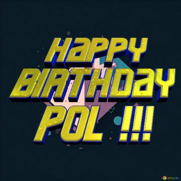   HAPPY BIRTHDAY   POL !!!  Abstract Geometric Composition with Floating Shapes and Patterns