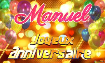     Joyeux  Anniversaire Manuel  Carbon Birthday Background