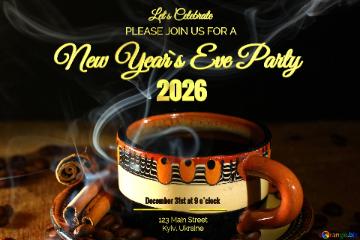 New Year`s Eve Party 2026 Flavored Coffee