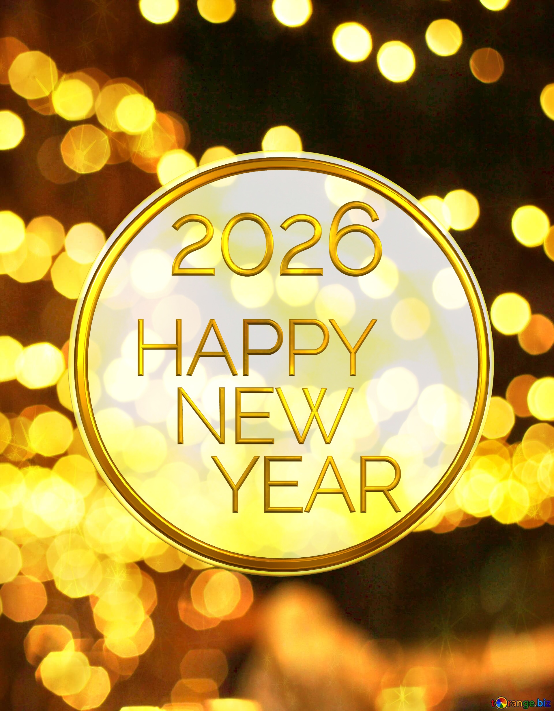 HAPPY    NEW         YEAR 2026    Christmas city street  bokeh lights twinkling stars №0