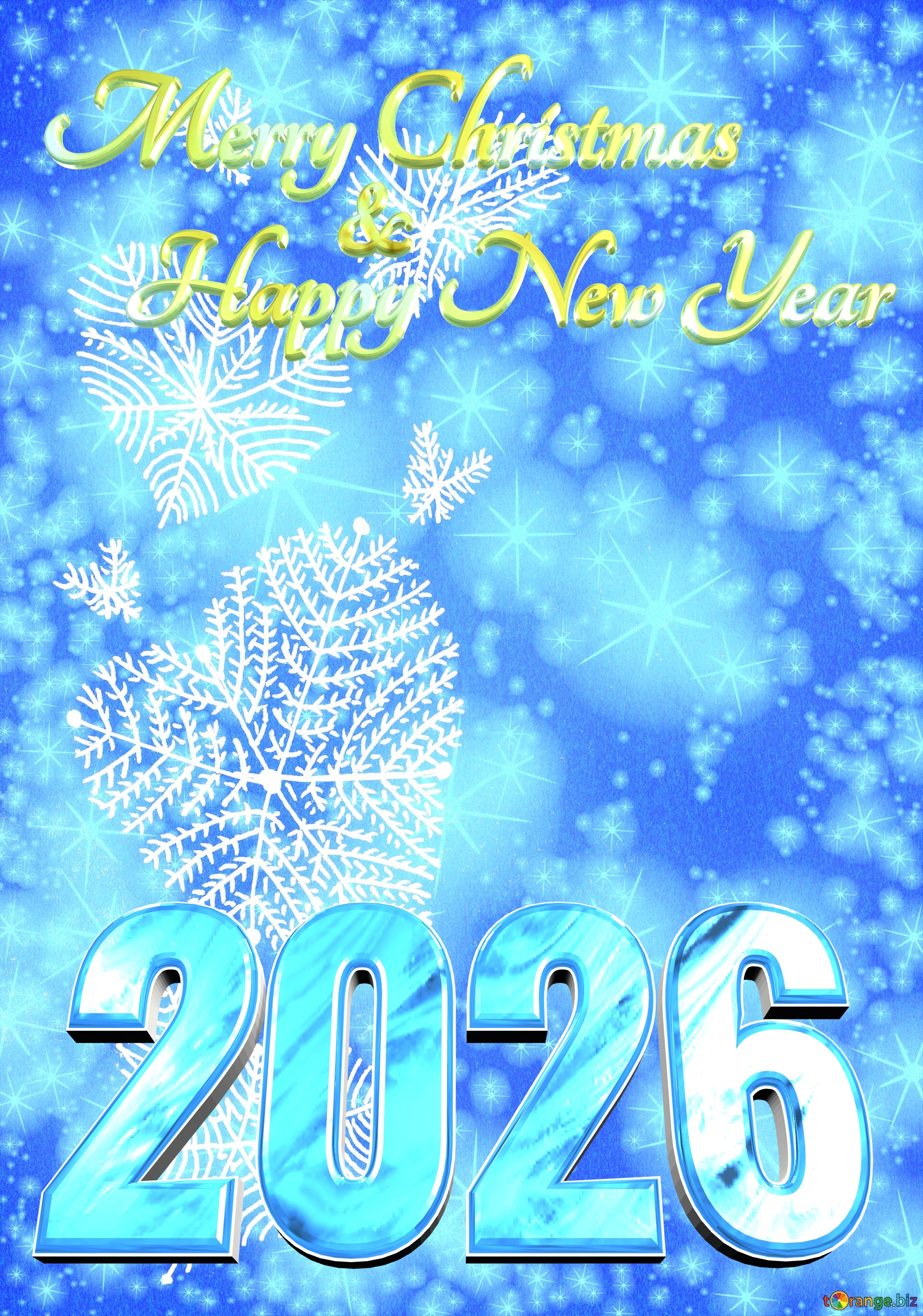 Merry Christmas 2026  Happy New Year &  Winter hearts background №0