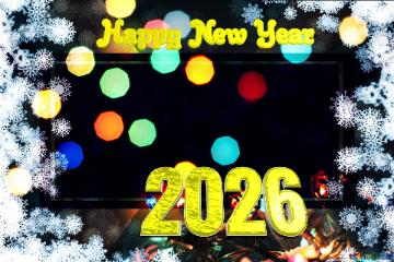 2026  Happy New Year  Christmas background powerpoint website infographic template banner layout design responsive brochure business