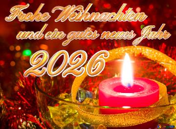 Frohe Weihnachten Und Ein Gutes Neues Jahr  2026  Holiday Candle