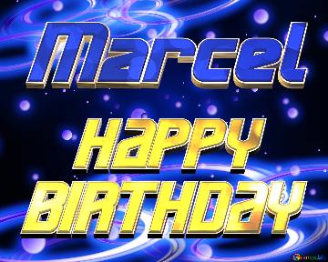 Happy Birthday Marcel Technology Background