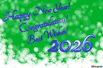 Happy New Year! 2026  Clipart background new year Green