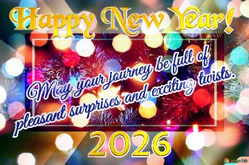    May Your Journey Be Full Of  Pleasant Surprises And Exciting Twists. Happy New Year! 2026 ...
