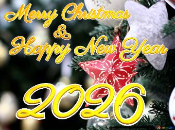 Merry Christmas 2026  Happy New Year &  Background with a beautiful Christmas star