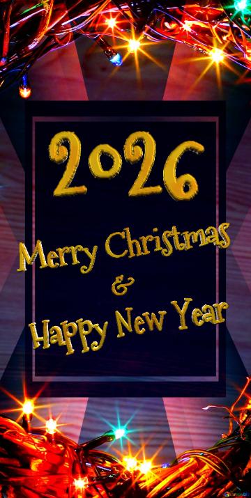 Merry Christmas 2026  Happy New Year &  Christmas wreath background with space for text  powerpoint website infographic template banner layout design responsive brochure business