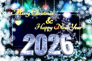 Merry Christmas 2026  Happy New Year &  New year postcard powerpoint website infographic template banner layout design responsive brochure business