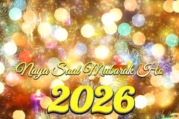Naya Saal Mubarak Ho 2026  Winter Holiday Festivities Christmas Scene