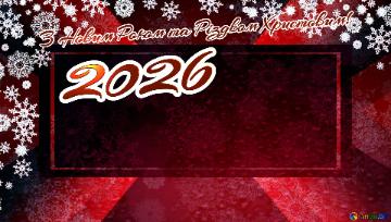 З Новим Роком та Різдвом Христовим! 2026  Red Christmas background powerpoint website infographic template banner layout design responsive brochure business