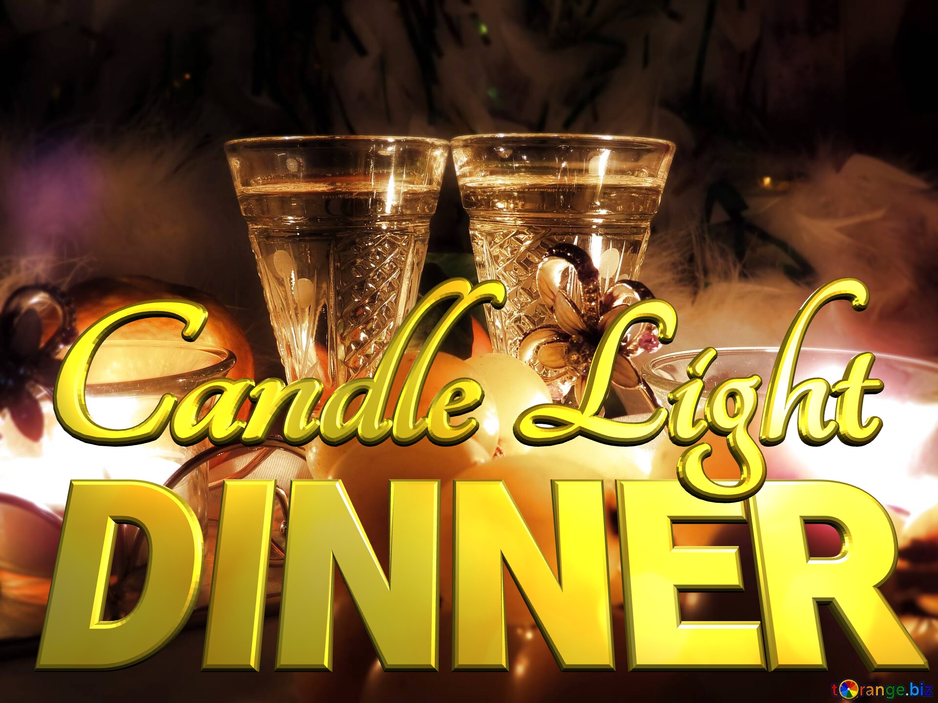 Candle Light Dinner Romance wine card background  bokeh №0