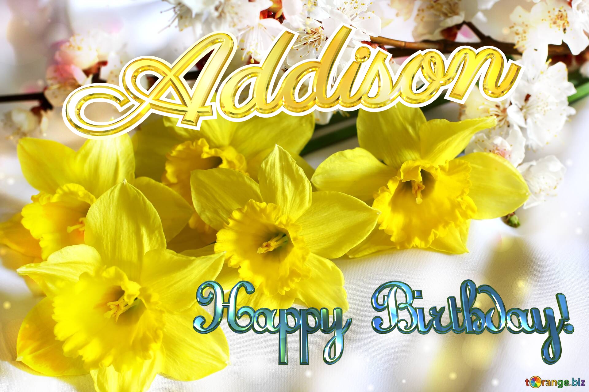 Addison Happy Birthday! Spring flowers bouquet №0