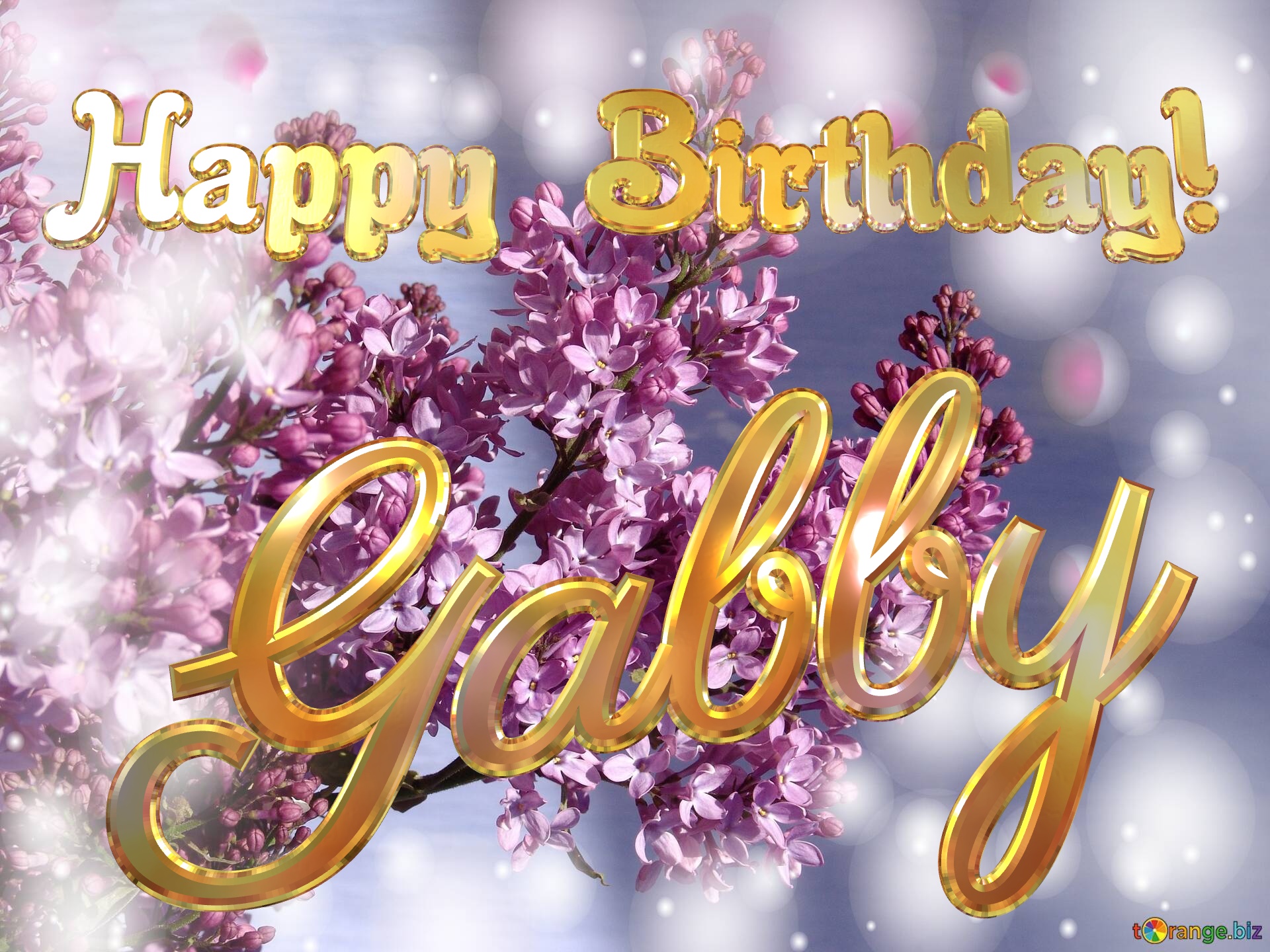 Gabby Happy Birthday! Background Lilac Flowers №0