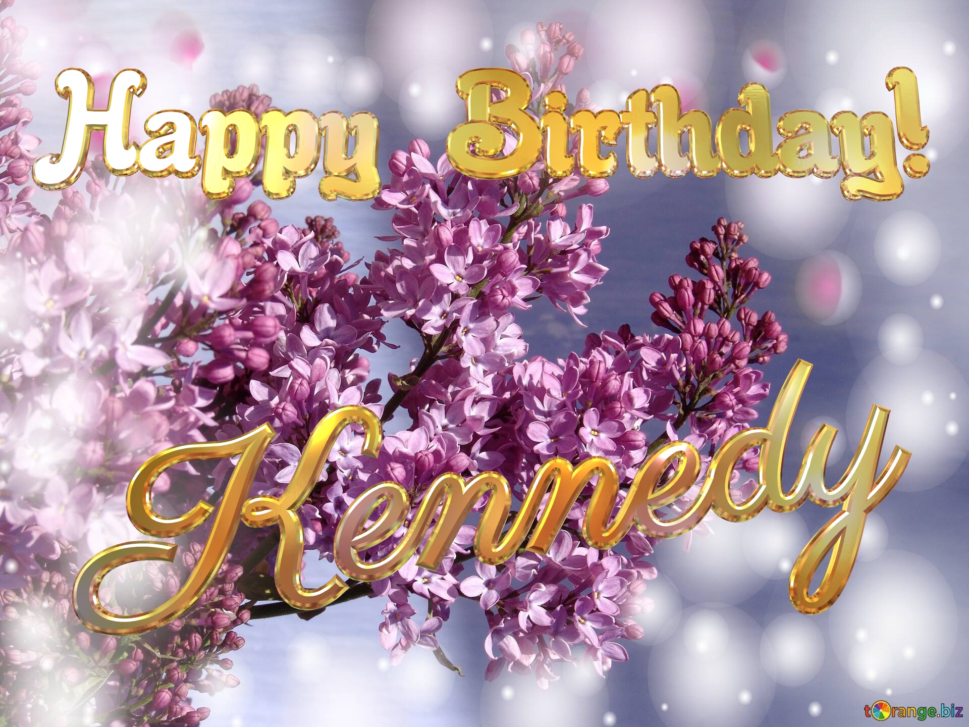 Kennedy Happy Birthday! Background Lilac Flowers №0