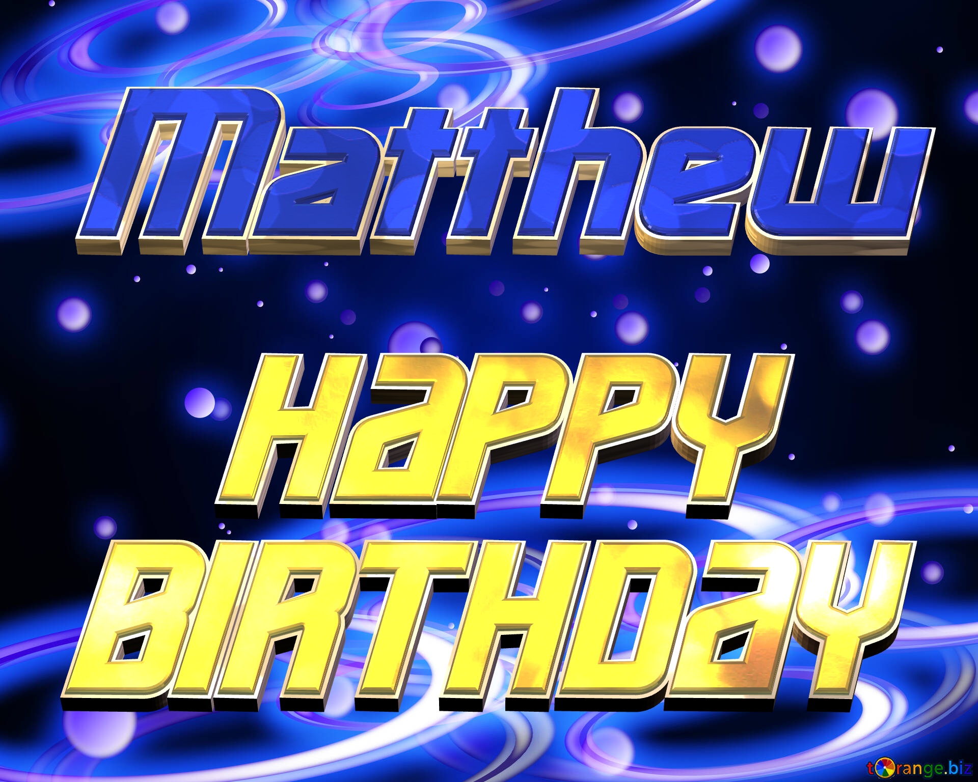 Matthew Space Happy Birthday! Technology background №54919