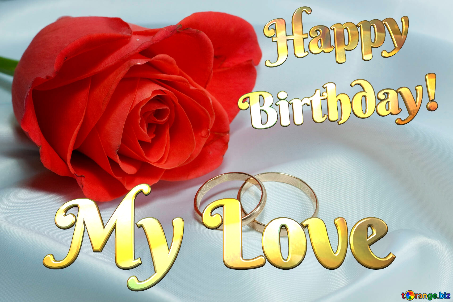 My Love Happy  Birthday! Rosa  and  Engagement  rings. №7220