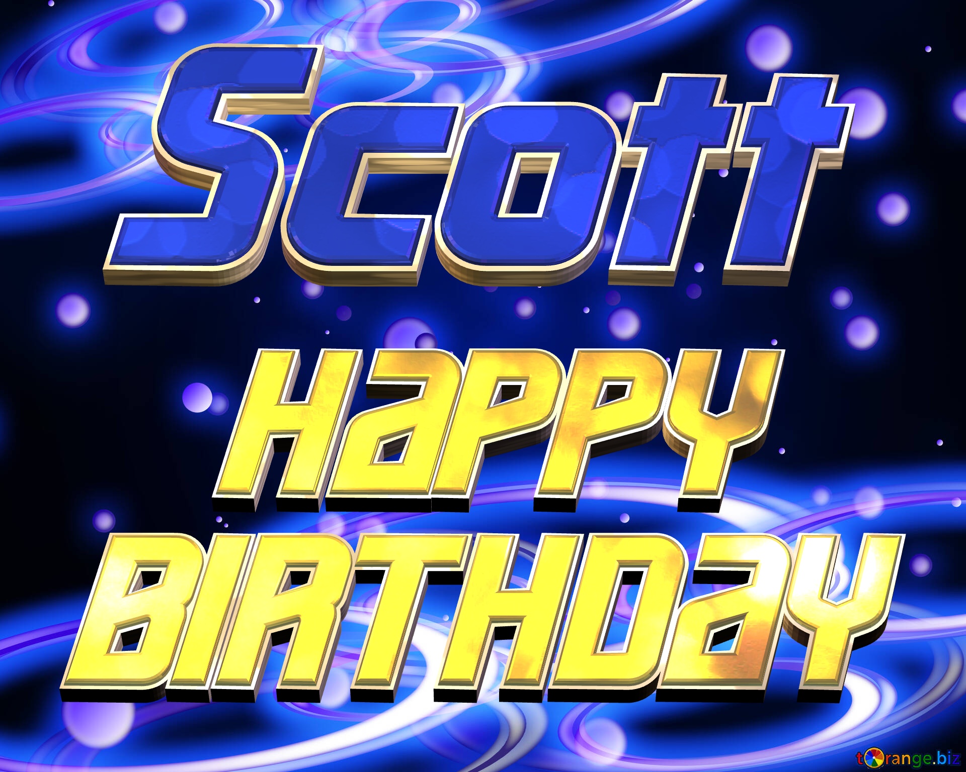 Scott Space Happy Birthday! Technology background №54919
