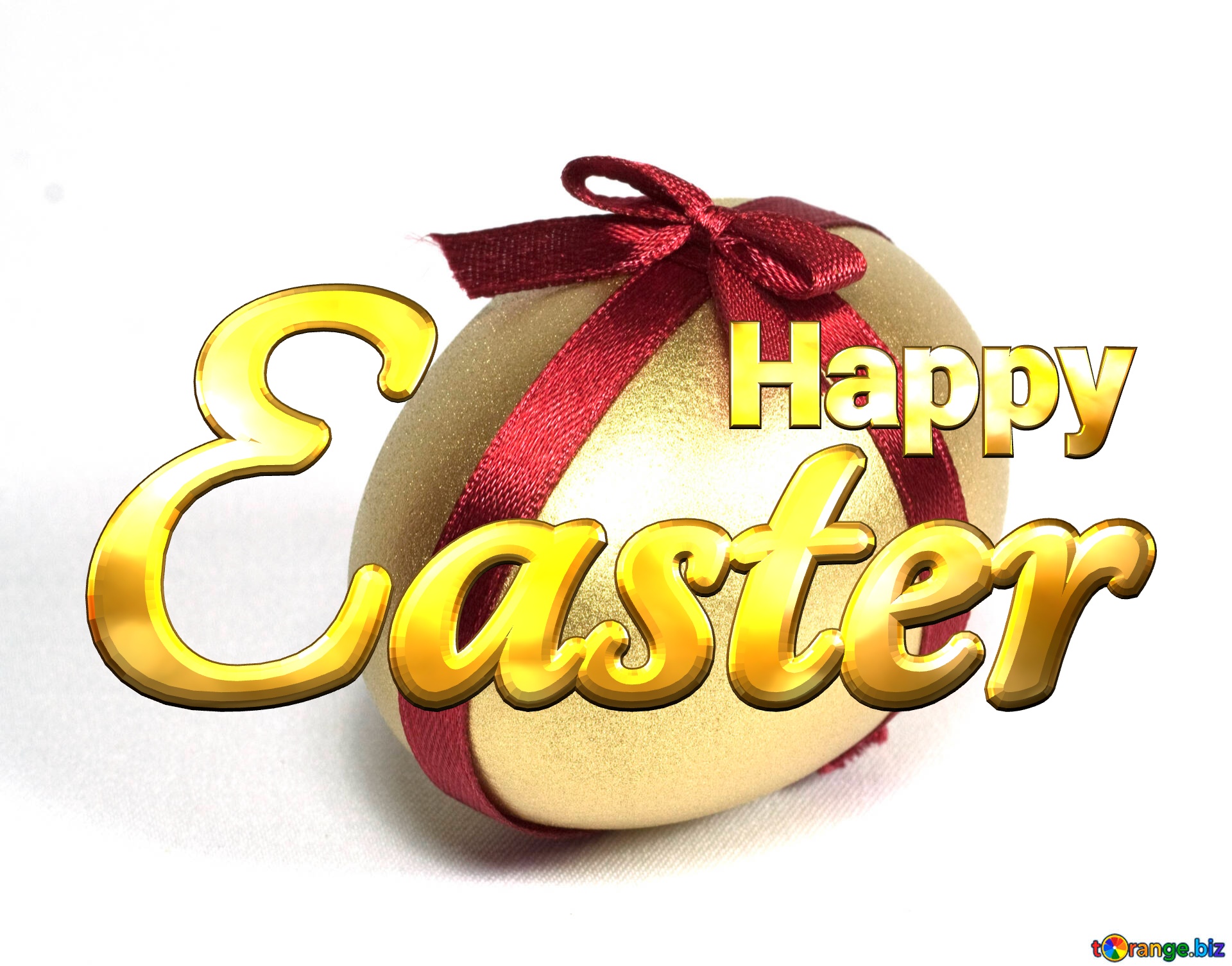 Happy Easter  Egg  of the  Gold   ribbon №8225