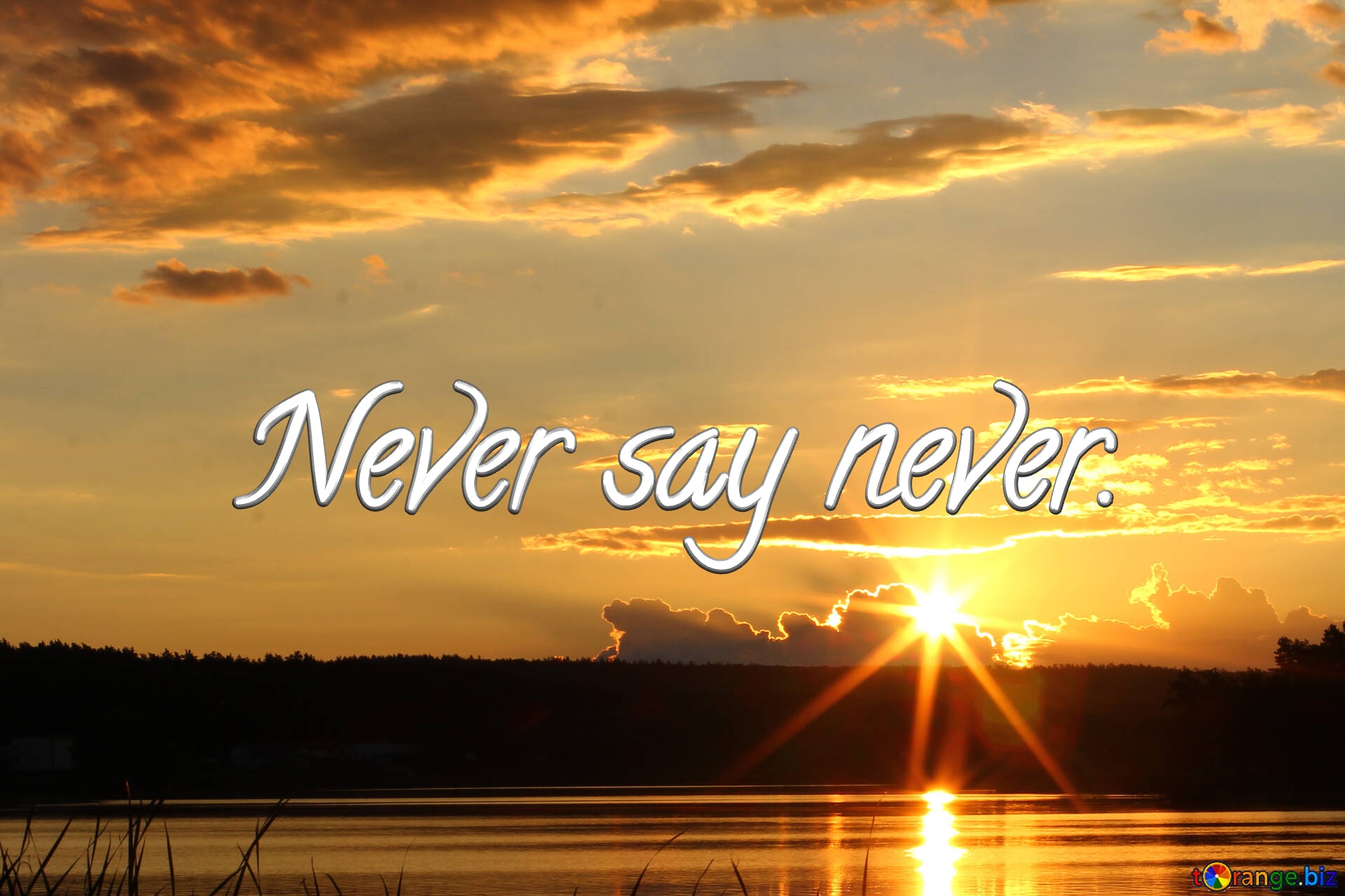 Never say never. Cover for Facebook Evening sky over Lake №36481