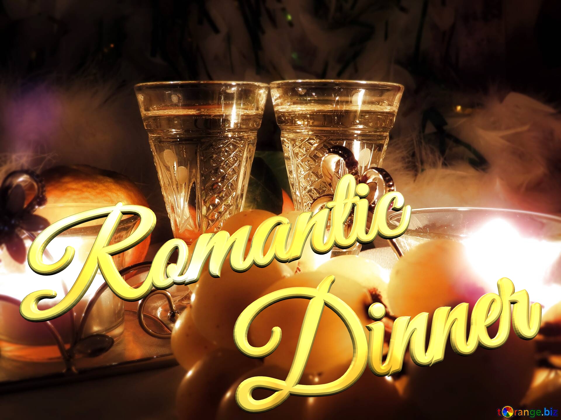 Romantic Dinner Romance wine card background  bokeh №0