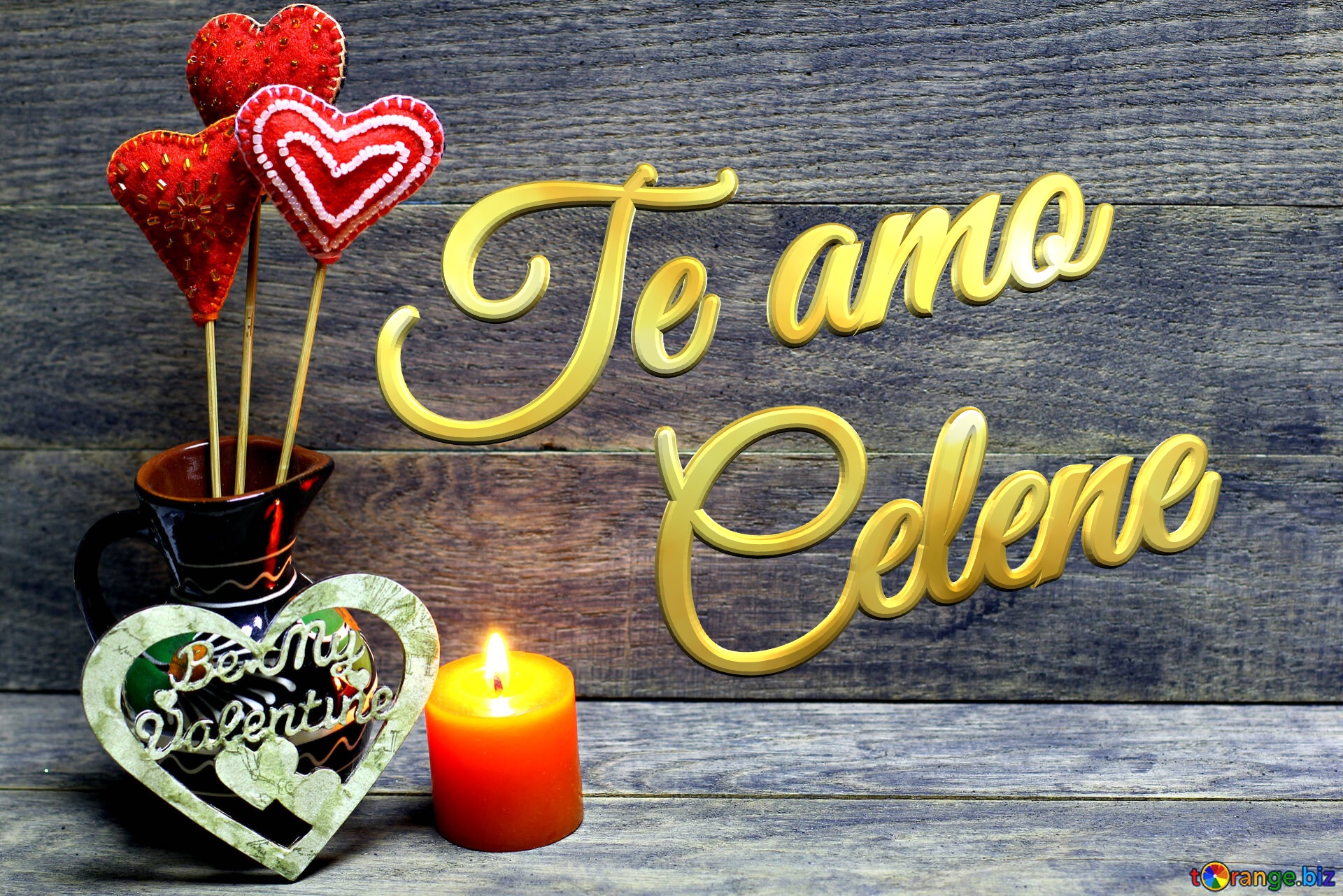 Te amo Celene Love background with candles №49216
