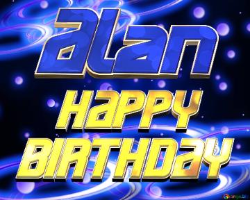 Alan Space Happy Birthday! Technology Background