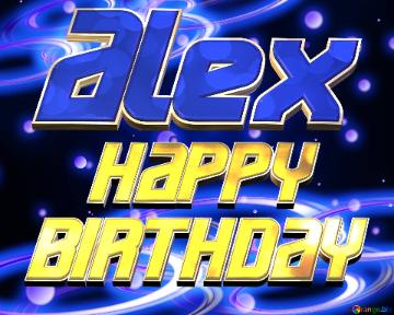 Alex Space Happy Birthday! Technology Background