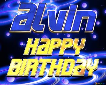Alvin Space Happy Birthday! Technology Background