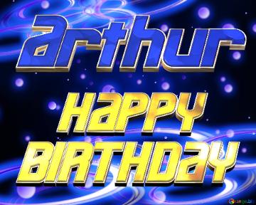 Arthur Space Happy Birthday! Technology Background
