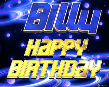 Billy Space Happy Birthday! Technology Background