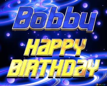 Bobby Space Happy Birthday! Technology Background