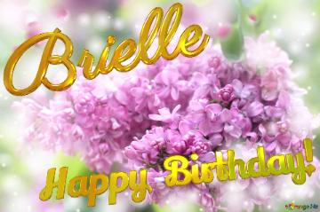 Spring lilac flowers Happy Birthday Card For Brielle