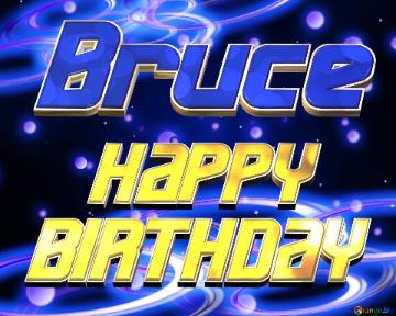 Bruce Space Happy Birthday! Technology Background