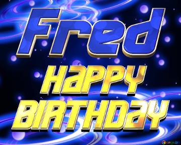 Fred Space Happy Birthday! Technology Background