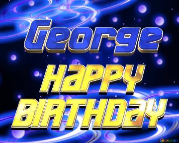 George Space Happy Birthday! Technology Background