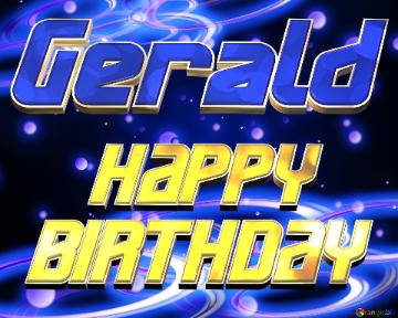 Gerald Space Happy Birthday! Technology Background