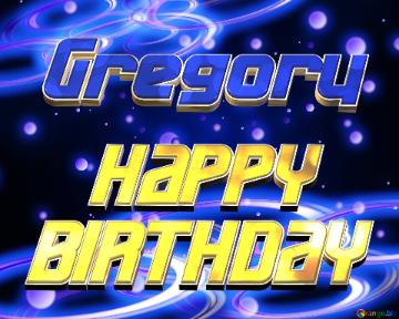 Gregory Space Happy Birthday! Technology Background
