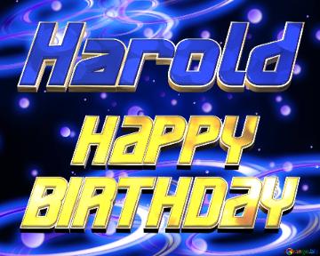 Harold Space Happy Birthday! Technology Background