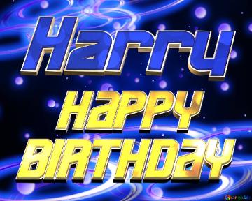 Harry Space Happy Birthday! Technology Background