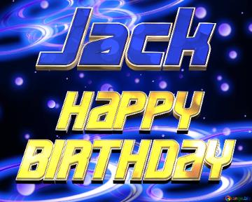 Jack Space Happy Birthday! Technology Background