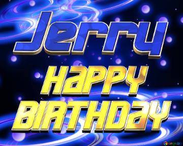 Jerry Space Happy Birthday! Technology Background