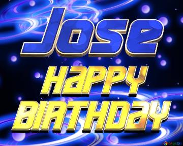 Jose Space Happy Birthday! Technology Background