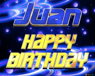 Juan Space Happy Birthday! Technology Background