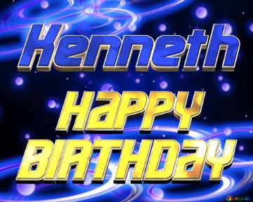 Kenneth Space Happy Birthday! Technology Background