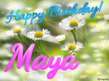 Happy Birthday! Maya Candy style flowers card